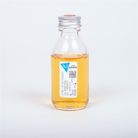 FTM + 0.1% Tween, 100 ml in Alpha bottle 125 ml, red septum/silver scr