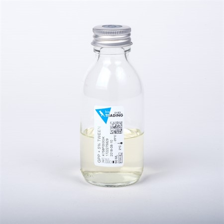 GPP + 5% Tween, 50 ml in Alpha bottle 125 ml, grey septum/silver screw