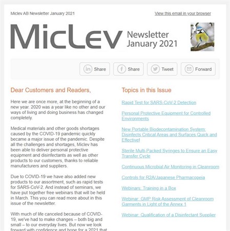 Miclev Newsletter January 2021