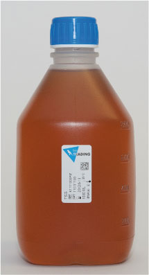 TSB 1000 ml plastic bottle, Red septum/blue screwcap(sealed)